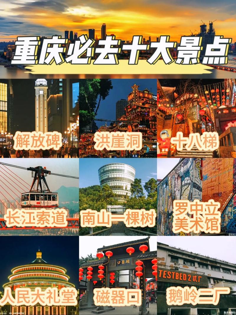 重庆必去的前十景点有哪些