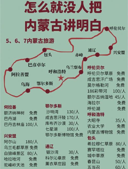 内蒙旅游攻略自由行最佳路线，内蒙旅游攻略自由行最佳路线乌兰察布草原？