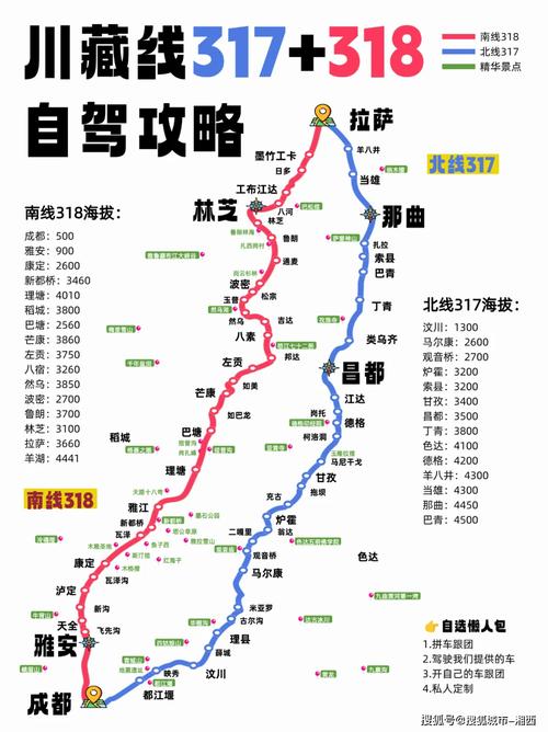 四川至西藏旅游路线