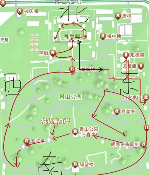 景山公园旅游路线(景山公园旅游攻略线路图)