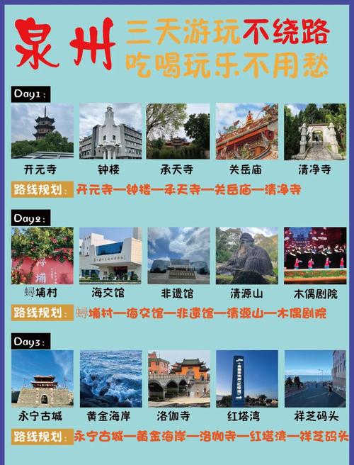 泉州3天2夜旅游攻略,哪些景点不能错过?