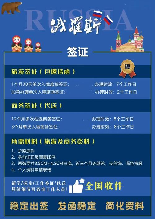 俄罗斯旅游签证,俄罗斯旅游签证办理条件
